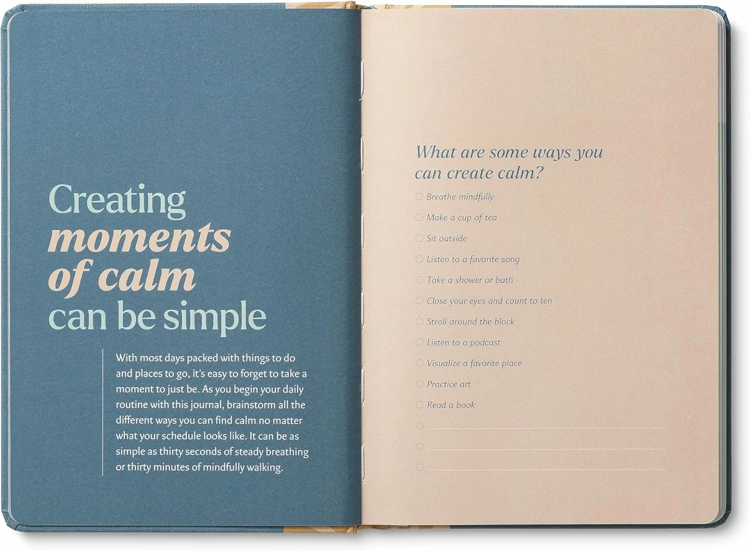 Compendium – Calm Every Day Guided Journal: A Daily Practice for Self-Care and Mindfulness – A 5-Minute a Day Personal Growth Notebook – An Inspiring Daily Journal for Forming New Habits