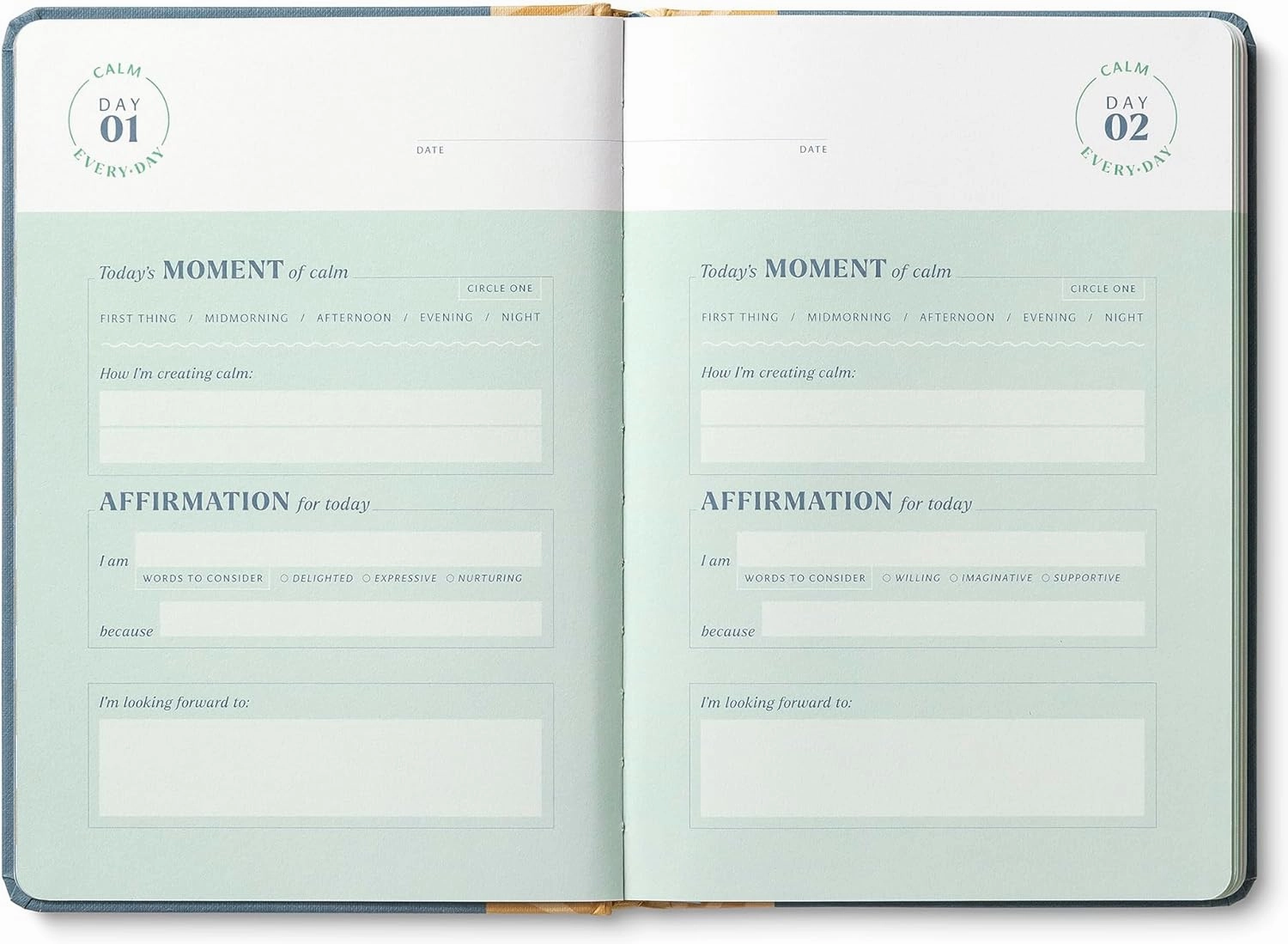 Compendium – Calm Every Day Guided Journal: A Daily Practice for Self-Care and Mindfulness – A 5-Minute a Day Personal Growth Notebook – An Inspiring Daily Journal for Forming New Habits