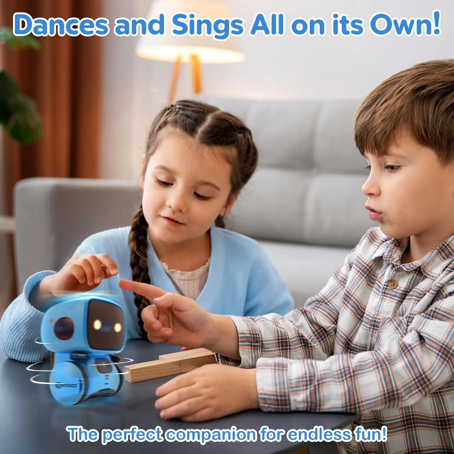 Contixo R1 Robot Toys for Kids - Smart Robots for Kids Voice Control Talking Dancing Learning Educational Toys for Boys Girls Toddlers Age 3-8 Years Old Birthday Gifts for Kid Blue