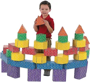 Cool Cardboard Block Bricks for Kids - 42 Blocks per - Fun Gift and for Creative Active Play