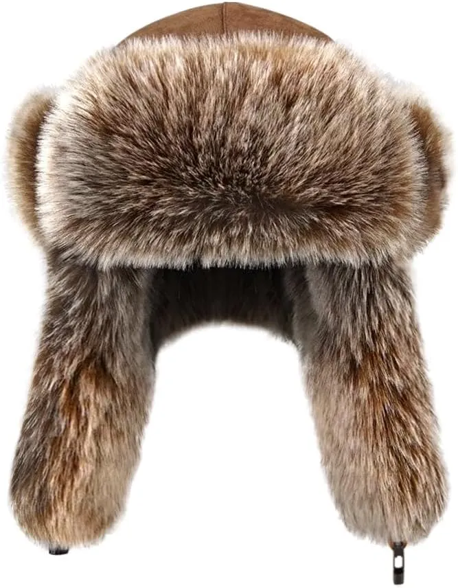 Cool Winter Aviator Hat Men Trapper Hat Women Russia Hat Eskimo Earflap Ushanka Skiing Pilot Hooded Trooper Hat