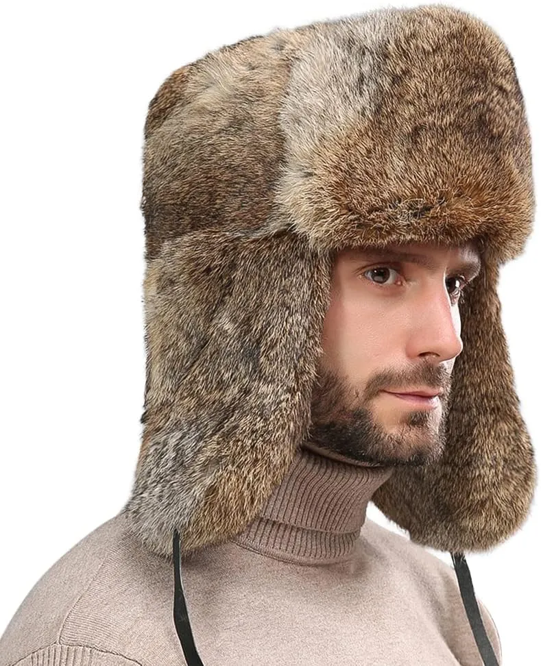 Cool Winter Aviator Hat Men Trapper Hat Women Russia Hat Eskimo Earflap Ushanka Skiing Pilot Hooded Trooper Hat
