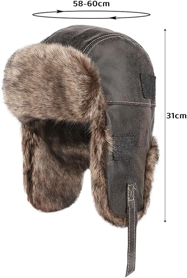 Cool Winter Aviator Hat Men Trapper Hat Women Russia Hat Eskimo Earflap Ushanka Skiing Pilot Hooded Trooper Hat