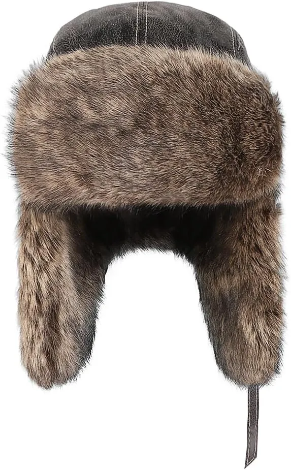 Cool Winter Aviator Hat Men Trapper Hat Women Russia Hat Eskimo Earflap Ushanka Skiing Pilot Hooded Trooper Hat