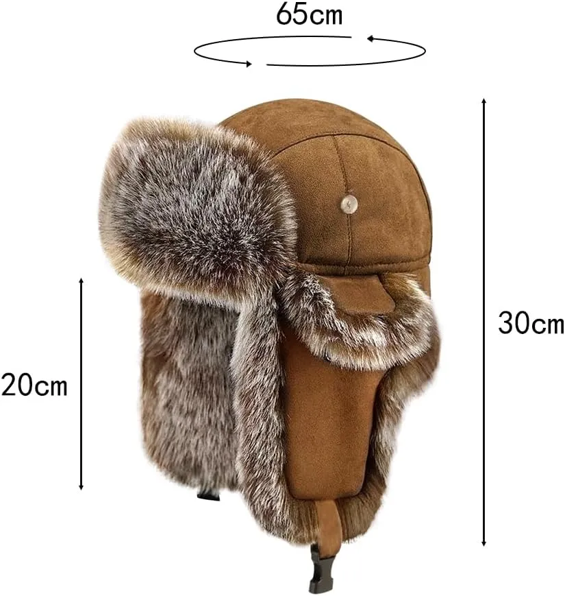 Cool Winter Aviator Hat Men Trapper Hat Women Russia Hat Eskimo Earflap Ushanka Skiing Pilot Hooded Trooper Hat