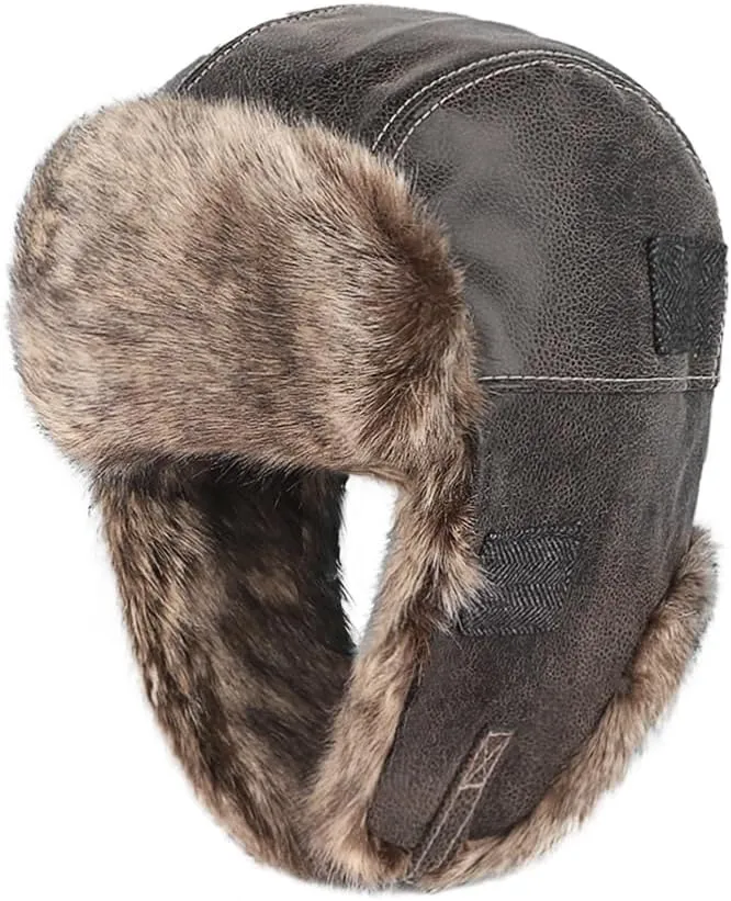 Cool Winter Aviator Hat Men Trapper Hat Women Russia Hat Eskimo Earflap Ushanka Skiing Pilot Hooded Trooper Hat