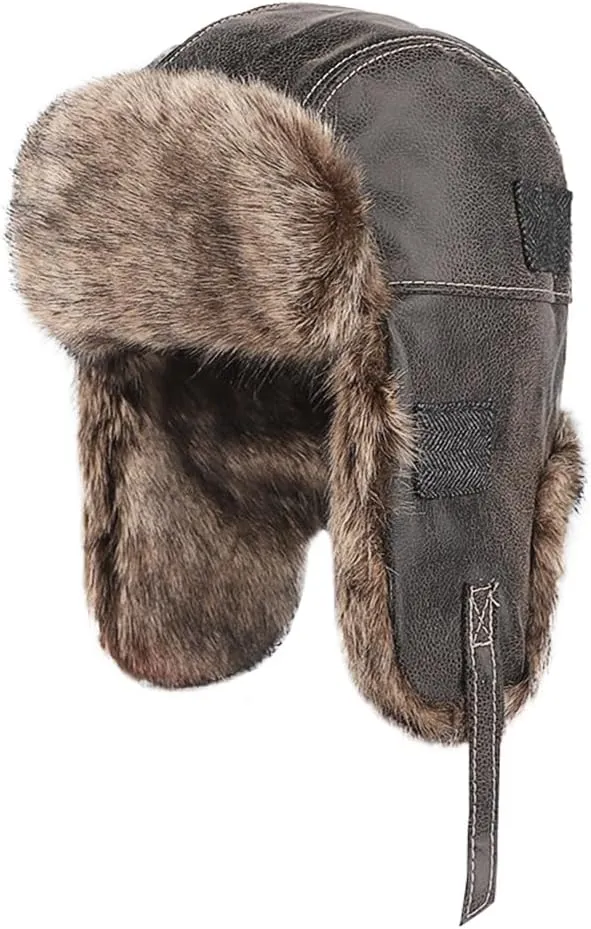 Cool Winter Aviator Hat Men Trapper Hat Women Russia Hat Eskimo Earflap Ushanka Skiing Pilot Hooded Trooper Hat