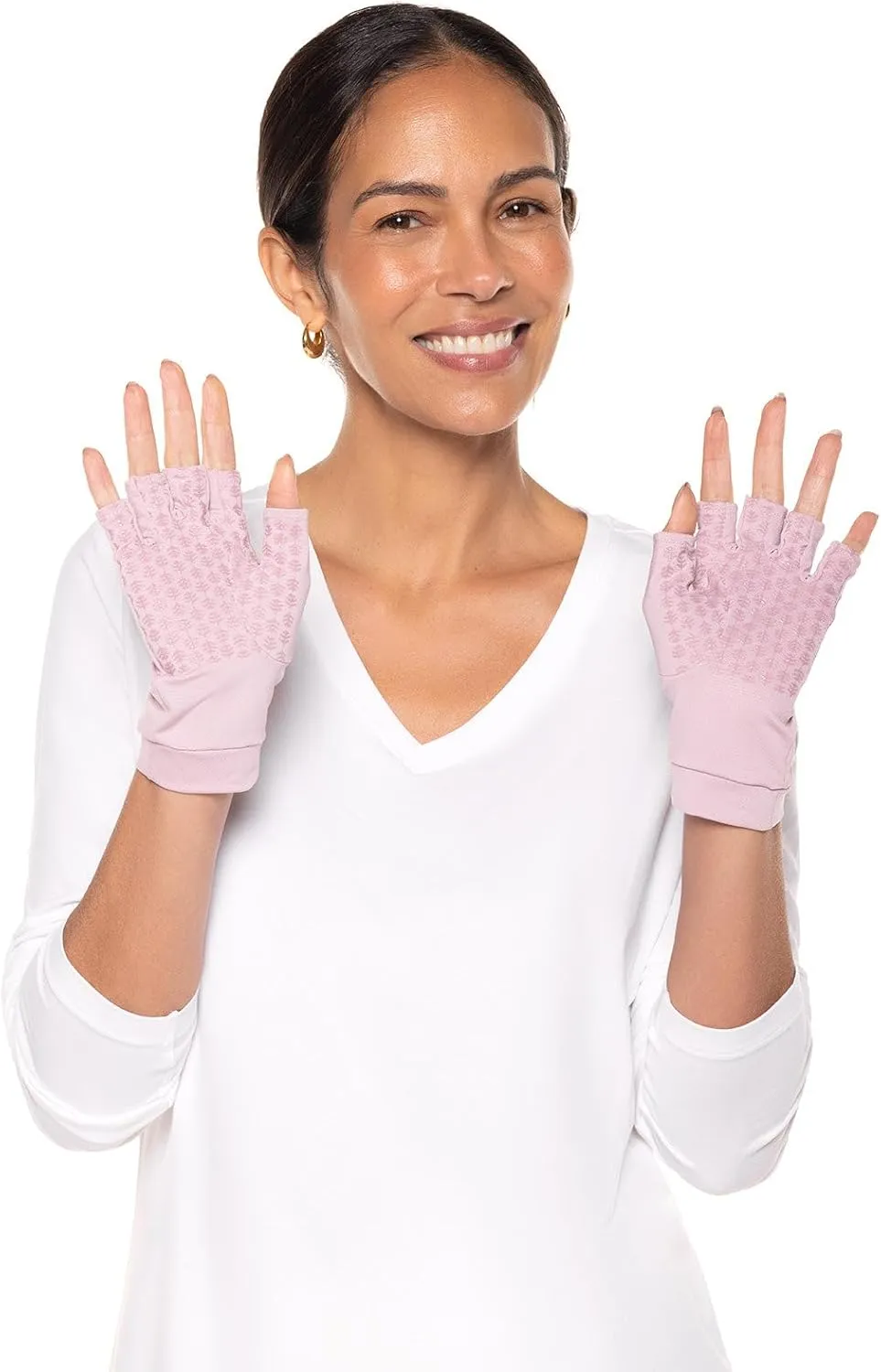 Coolibar UPF 50  Men's Women's Ouray UV Fingerless Sun Gloves - Sun Protective