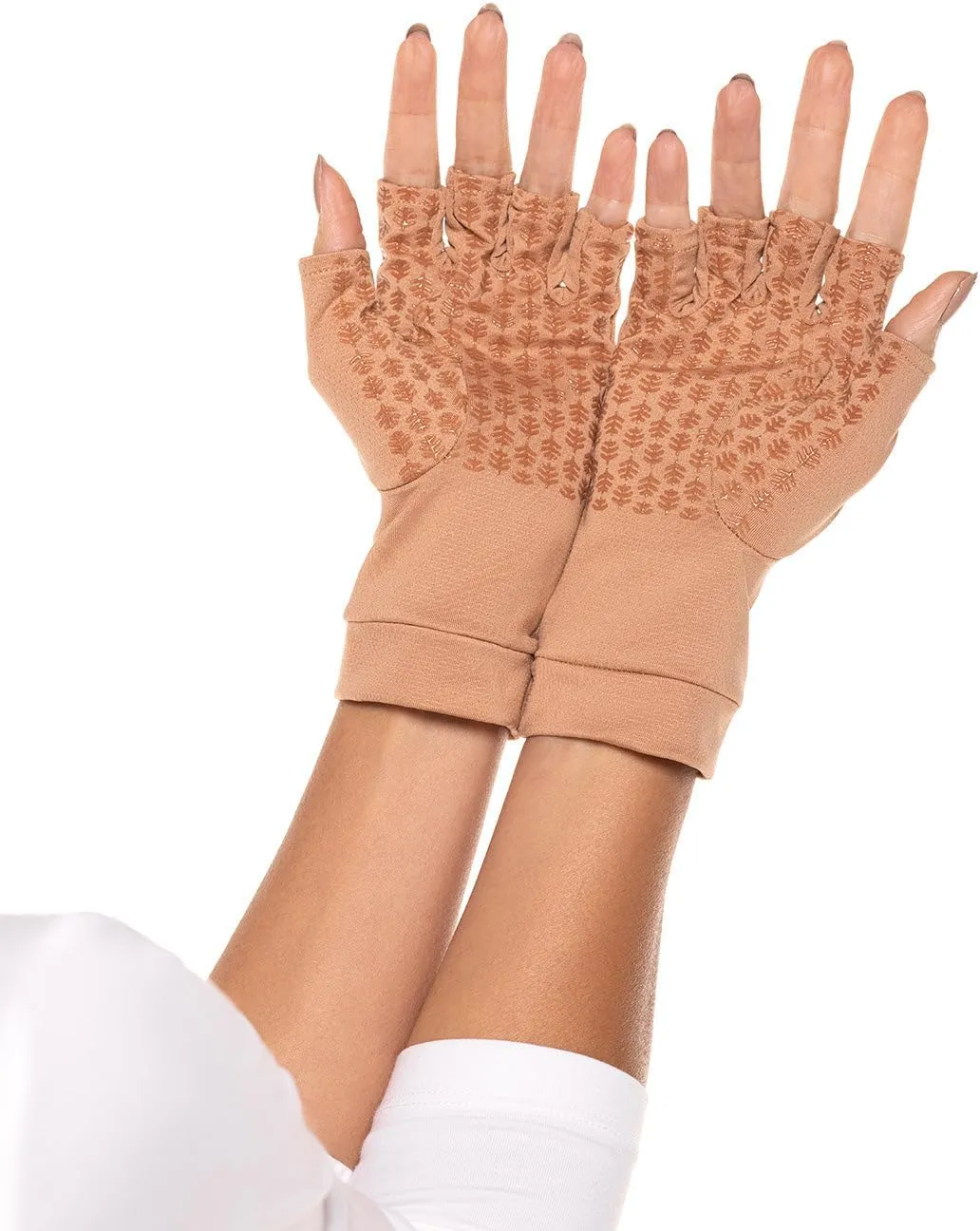 Coolibar UPF 50  Men's Women's Ouray UV Fingerless Sun Gloves - Sun Protective