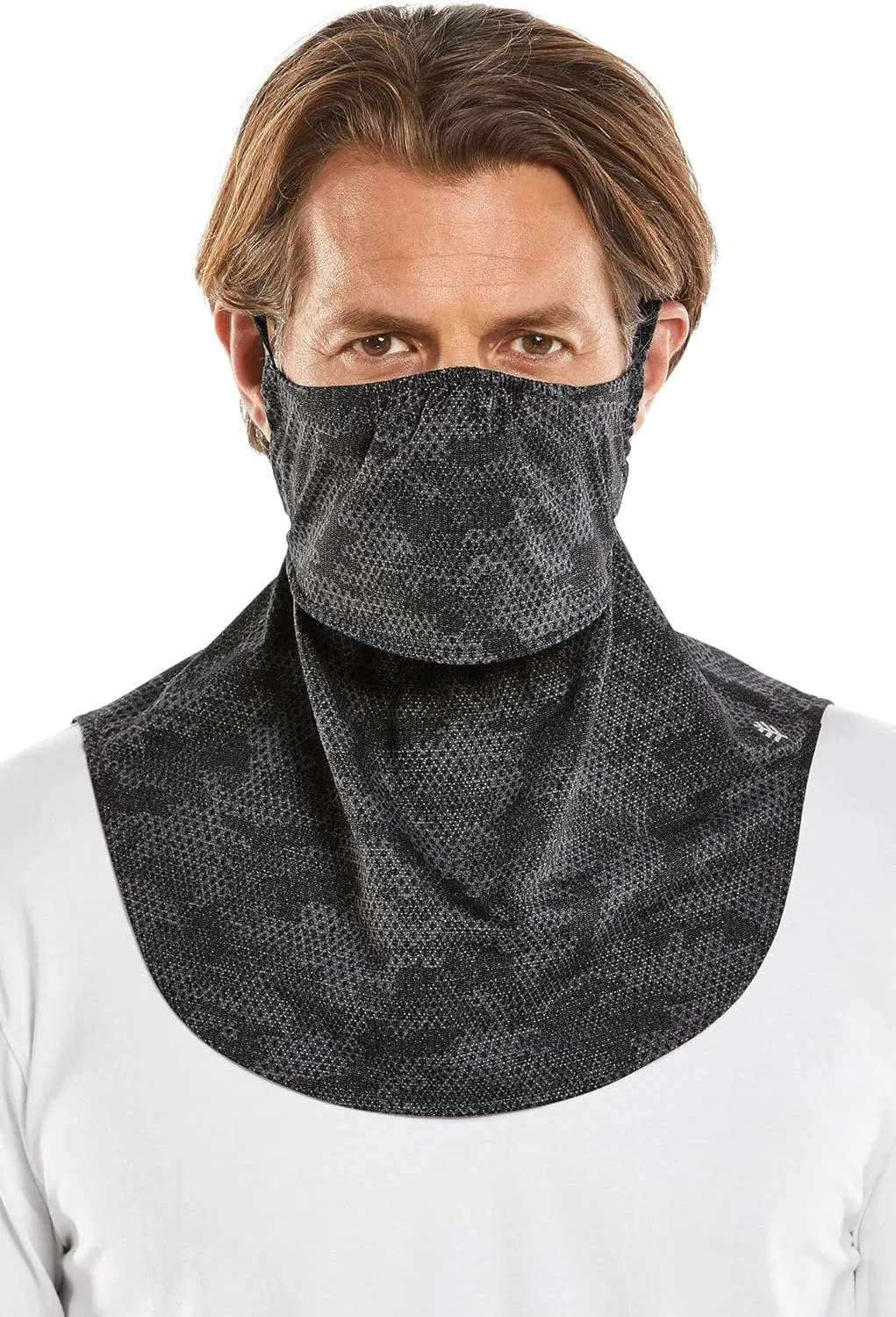 Coolibar UPF 50  Unisex Crestone UV Face Mask, Sleek Grey, Small/Medium, Solid - Sun Protective