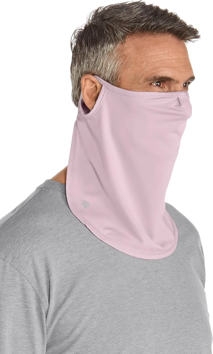 Coolibar UPF 50  Unisex Crestone UV Face Mask, Sleek Grey, Small/Medium, Solid - Sun Protective