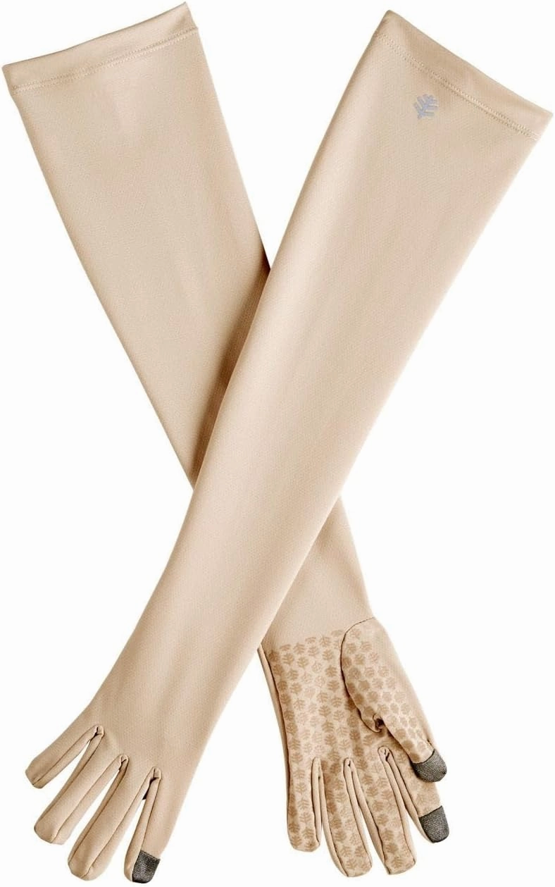 Coolibar UPF 50  Men's Women's Culebra UV Long Sun Gloves - Sun Protective