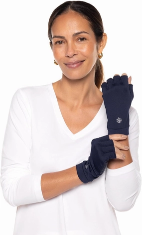Coolibar UPF 50  Men's Women's Ouray UV Fingerless Sun Gloves - Sun Protective