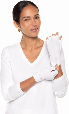 Coolibar UPF 50  Men's Women's Ouray UV Fingerless Sun Gloves - Sun Protective