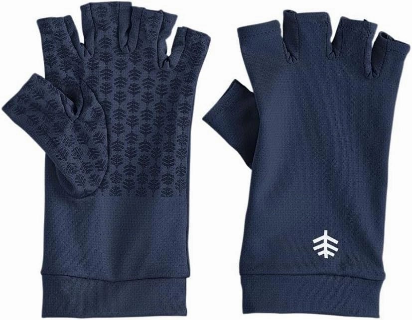 Coolibar UPF 50  Men's Women's Ouray UV Fingerless Sun Gloves - Sun Protective