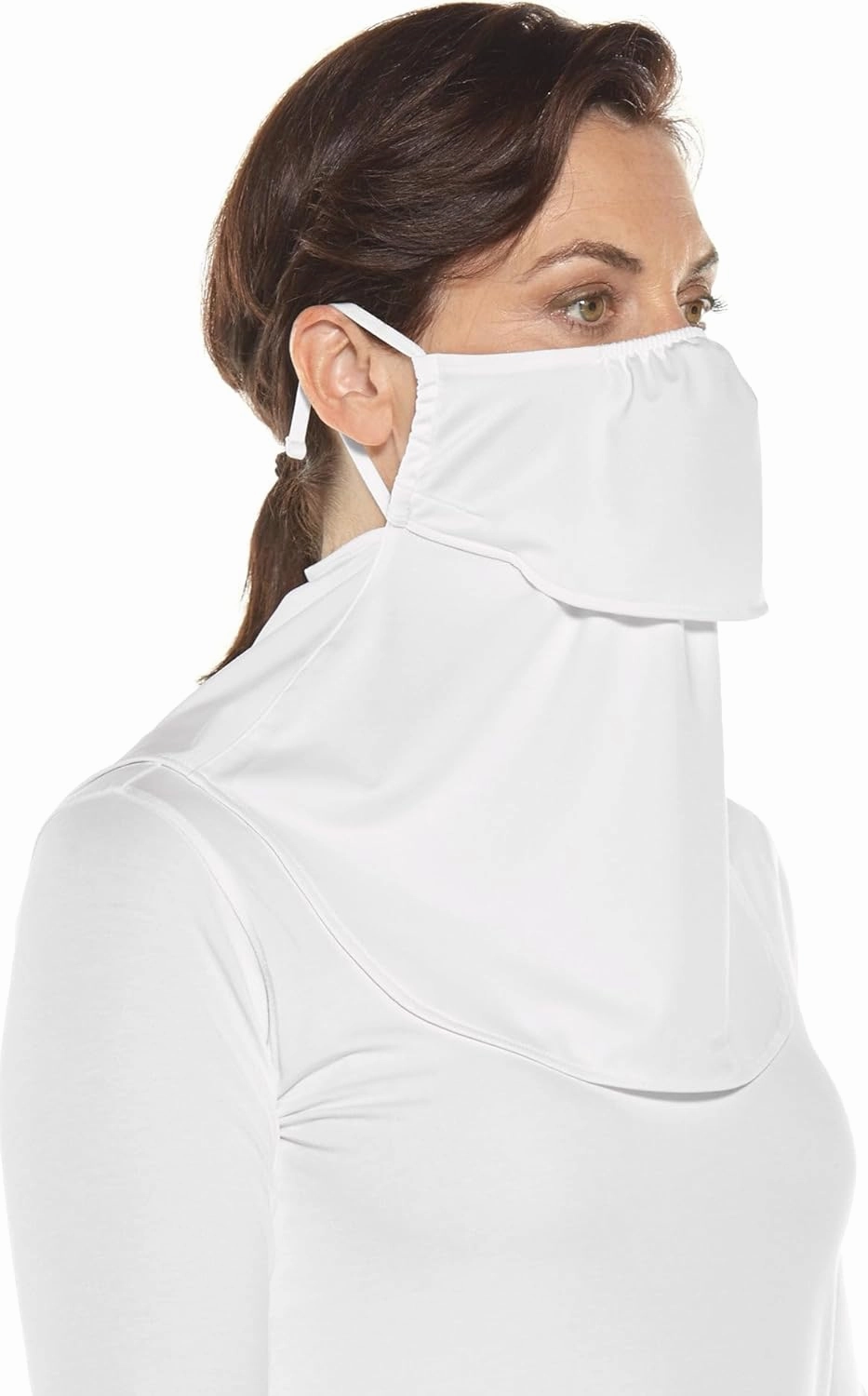 Coolibar UPF 50  Unisex Crestone UV Face Mask, Sleek Grey, Small/Medium, Solid - Sun Protective