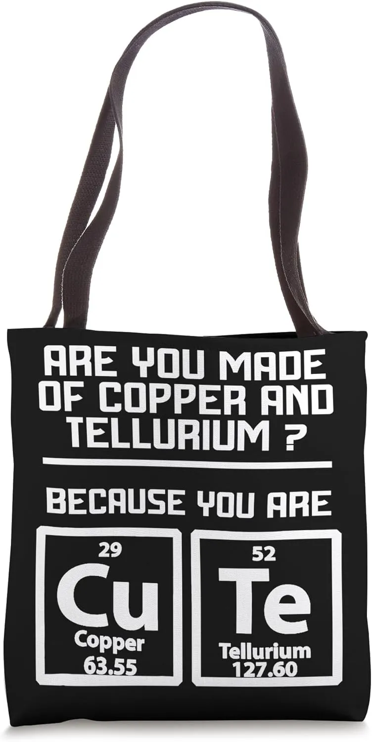 Copper Tellurium Cute Periodic Elements Cute Chemistry Tote Bag