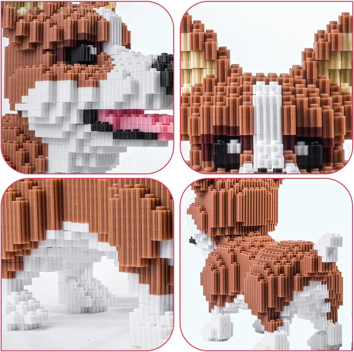 Corgi and Food Mini Bricks Building Kit - A Must-Have 3D Toy Model for Dog Lovers for Adult, Kid Educational Building Particle Building Blocks Toy Kit, Boys Girls Toys and Gifts(4800pcs)