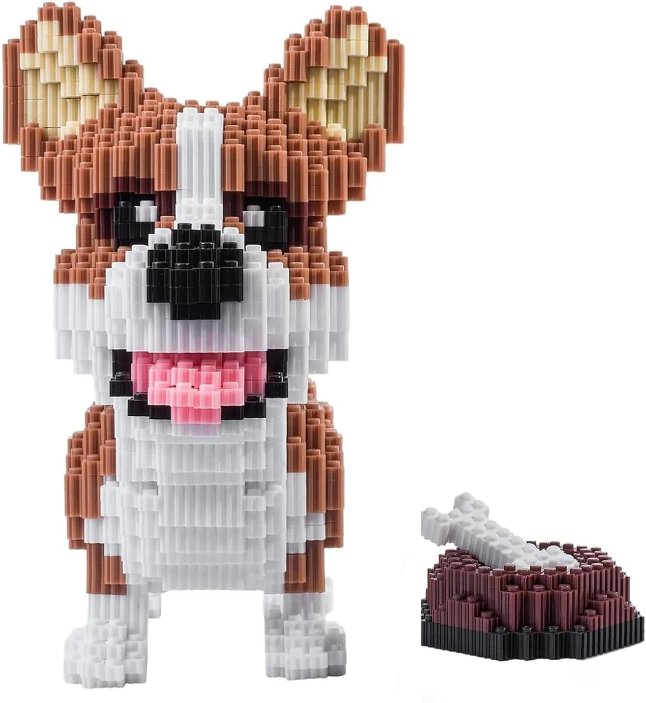 Corgi and Food Mini Bricks Building Kit - A Must-Have 3D Toy Model for Dog Lovers for Adult, Kid Educational Building Particle Building Blocks Toy Kit, Boys Girls Toys and Gifts(4800pcs)