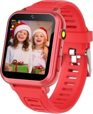 Cosjoype Kids Smart Watch Gift for Girls Age 6-12, 24 Puzzle Games HD Touch Screen Kids Watches with Video Camera Music Player Pedometer Audiobook 12/24 hr Toys for 7 8 9 10 11 12 Year Old Girls