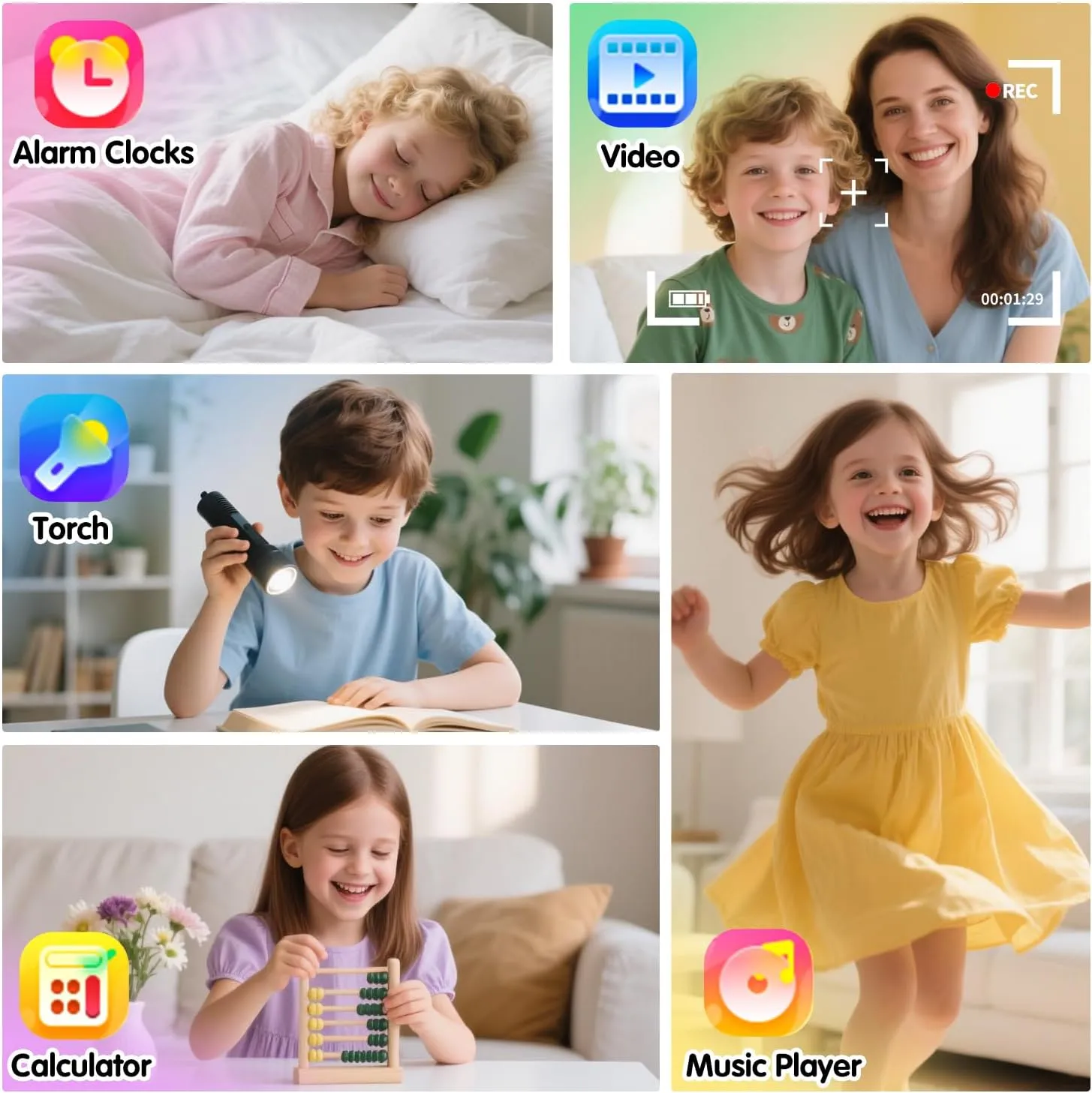 Cosjoype Kids Smart Watch Gift for Girls Age 6-12, 24 Puzzle Games HD Touch Screen Kids Watches with Video Camera Music Player Pedometer Audiobook 12/24 hr Toys for 7 8 9 10 11 12 Year Old Girls