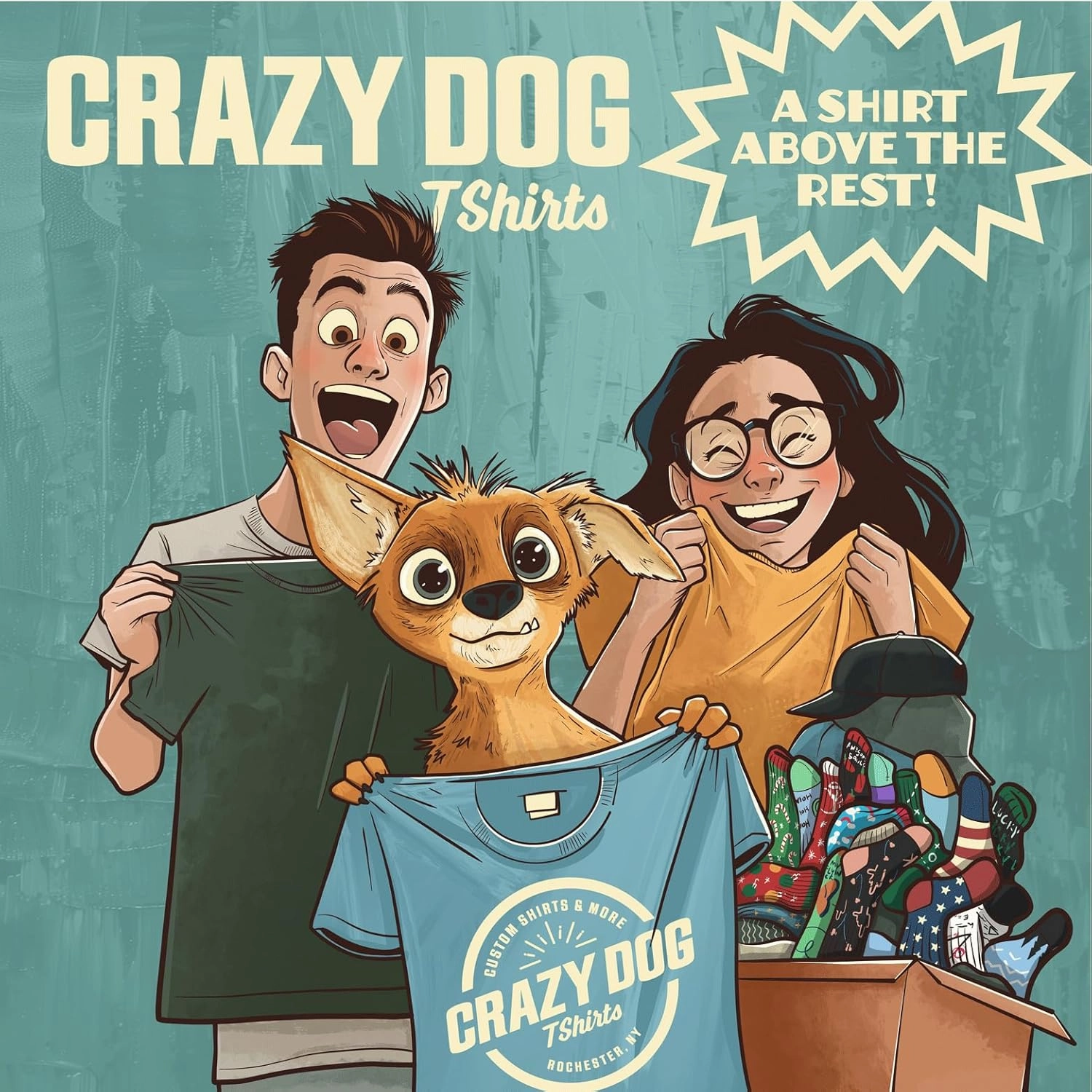 Crazy Dog T-Shirts mens 99crystalsweat