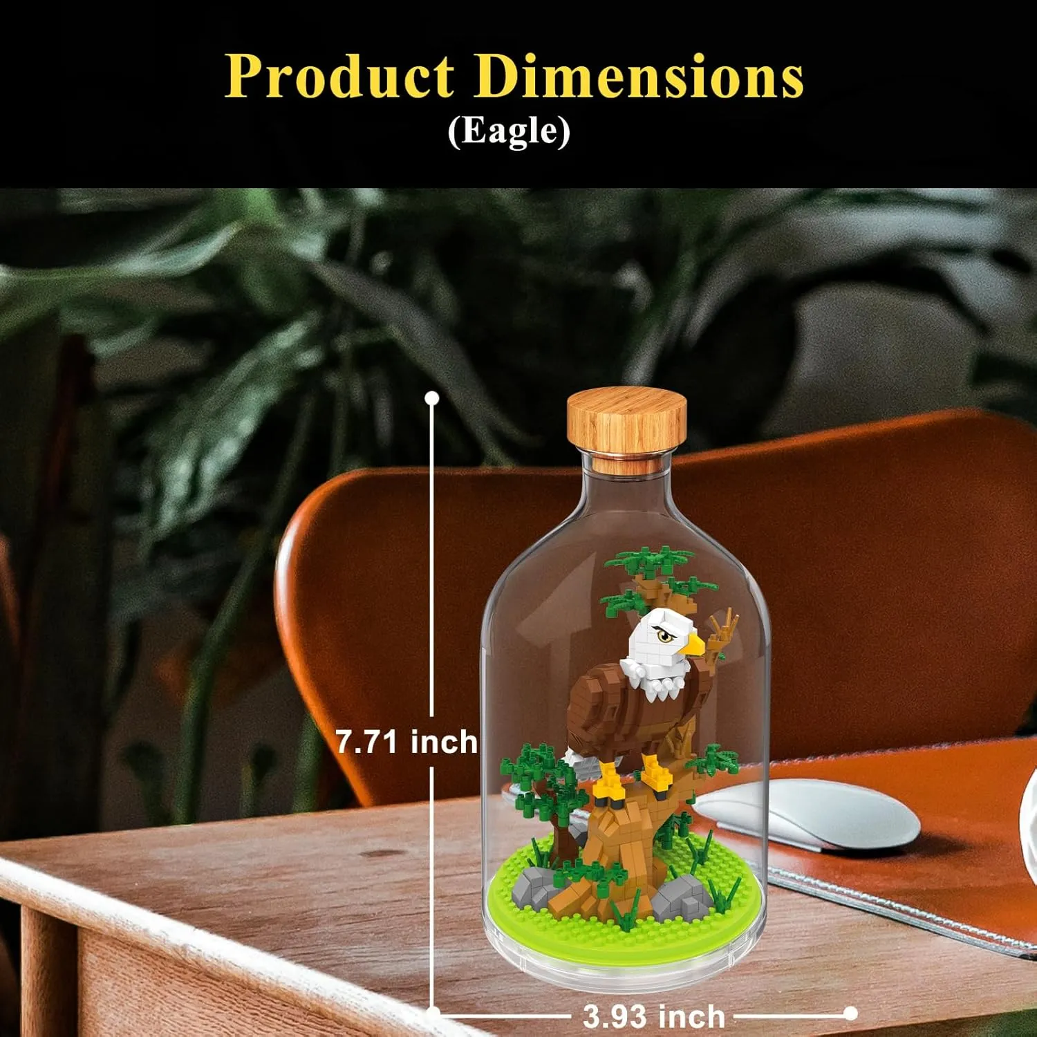 Creative Eagle Toy Building Set,Adult Mini Animal Friend Set,Party Favors Gift for Kids,Animal Lover Office Home Decor Birds Building Block,New Year Easter Birthday Gift for Boys Girls(Eagle)