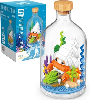 Creative Fish Toy Building Set,Adult Mini Animal Friend Set,Party Favors Gift for Kids,Animal Lover Office Home Decor Building Block,New Year Easter Birthday Gift for Boys Girls(Hermit Crab)