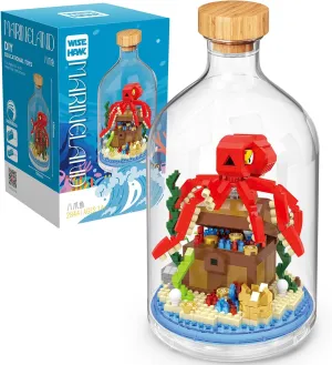 Creative Fish Toy Building Set,Adult Mini Animal Friend Set,Party Favors Gift for Kids,Animals Lovers Office Home Decor Building Block,New Year Easter Birthday Gift for Boys Girls(Octopus)