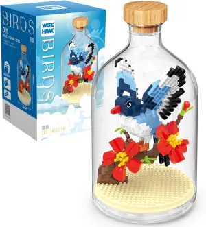 Creative Flower Magpie Toy Building Set,Adult Mini Animal Friend Set,Party Favors Gift for Kids,Office Home Decor Birds Building Block Kits,New Year Easter Birthday Gift for Boys Girls