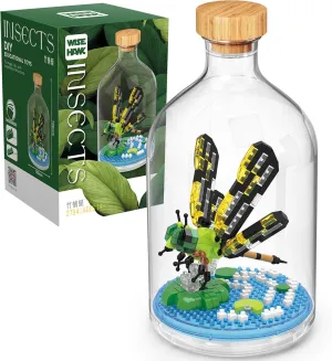 Creative Insect Friend Set,Adult Mini Animals Building Set,Party Favors Gift for Kids,Nature Lovers Office Home Decor Mini Bugs Building Block,New Year Birthday Gift for Boys Girls(Dragonfly)