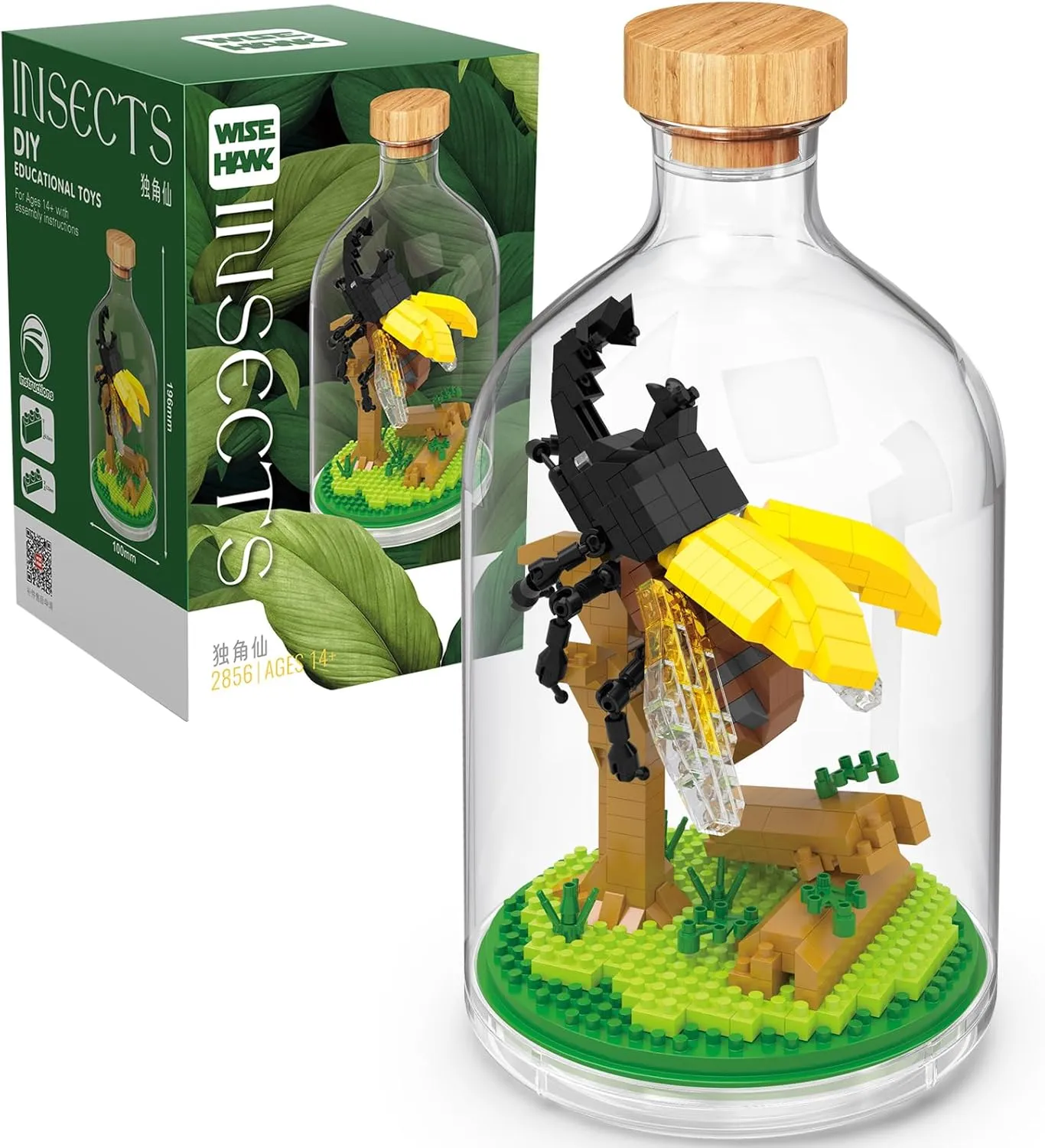 Creative Insect Friend Set,Adults Mini Animals Building Set,Party Favors Gift for Kids,Nature Lovers Office Home Decor Mini Bugs Building Block,New Year Birthday Gift for Boys Girls(Beetle)
