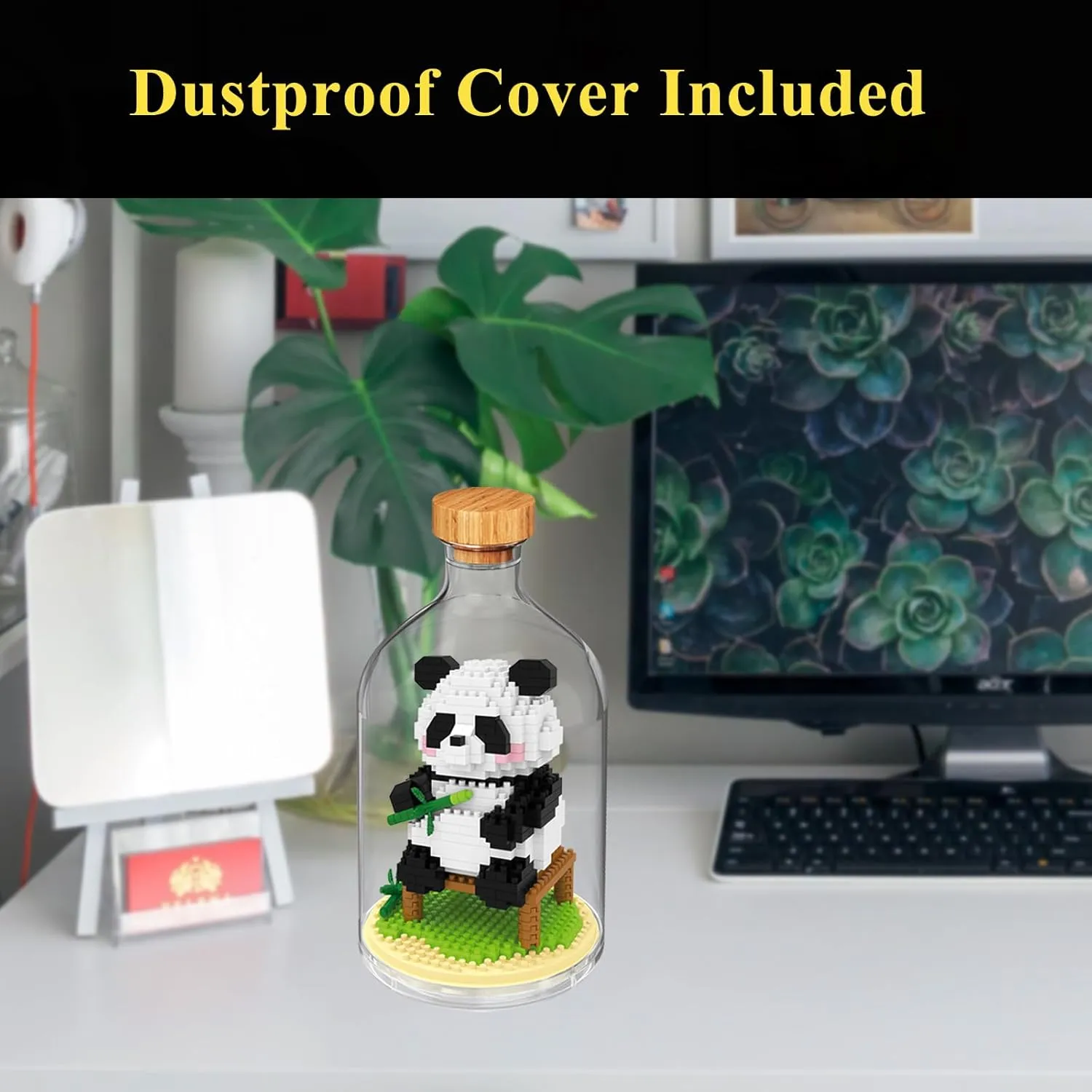Creative Panda Toy Building Set,Adult Mini Animal Friend Set,Party Favors Gift for Kids,Animal Lovers Office Home Decor Building Block,New Year Easter Birthday Gift for Boys Girls(Eating)