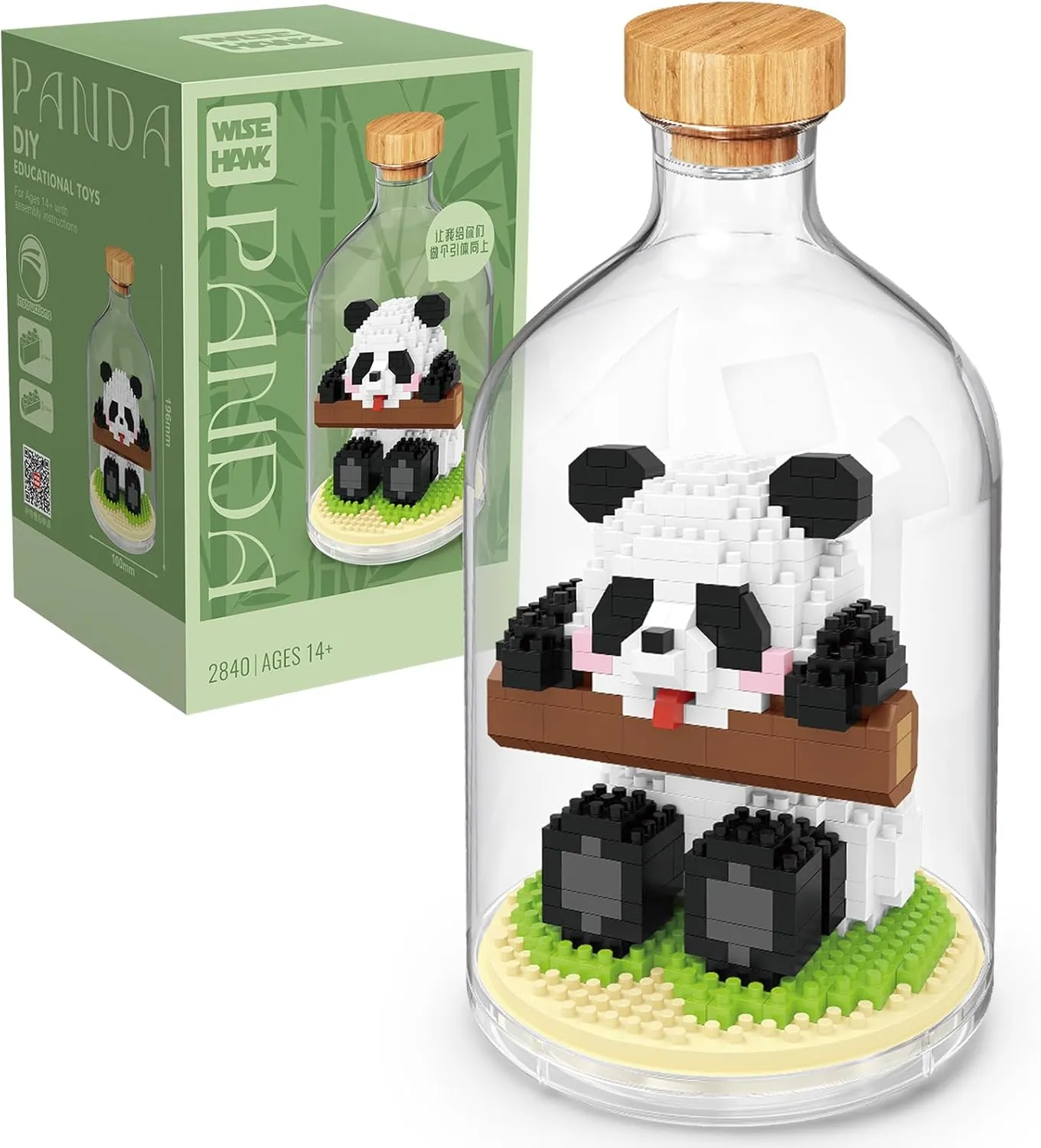 Creative Panda Toy Building Set,Adult Mini Animal Friend Set,Party Favors Gift for Kids,Animal Lovers Office Home Decor Building Block,New Year Easter Birthday Gift for Boys Girls(Sitting)