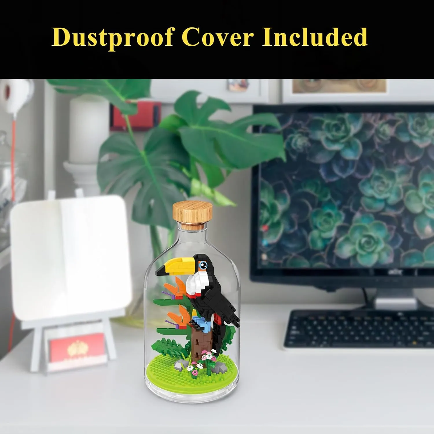 Creative Toucan Toy Building Set,Adult Mini Animal Friend Set,Party Favors Gift for Kid,Animal Lover Office Home Decor Birds Building Block Kit,New Year Easter Birthday Gift for Boys Girls