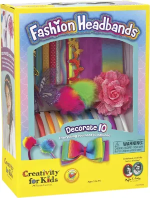 Creativity for Kids Fashion Headband Making Kit - Makes 10 DIY Headbands, Arts and Craft Kits for Ages 5-7 , Kids Activities, Birthday Gifts for Girls