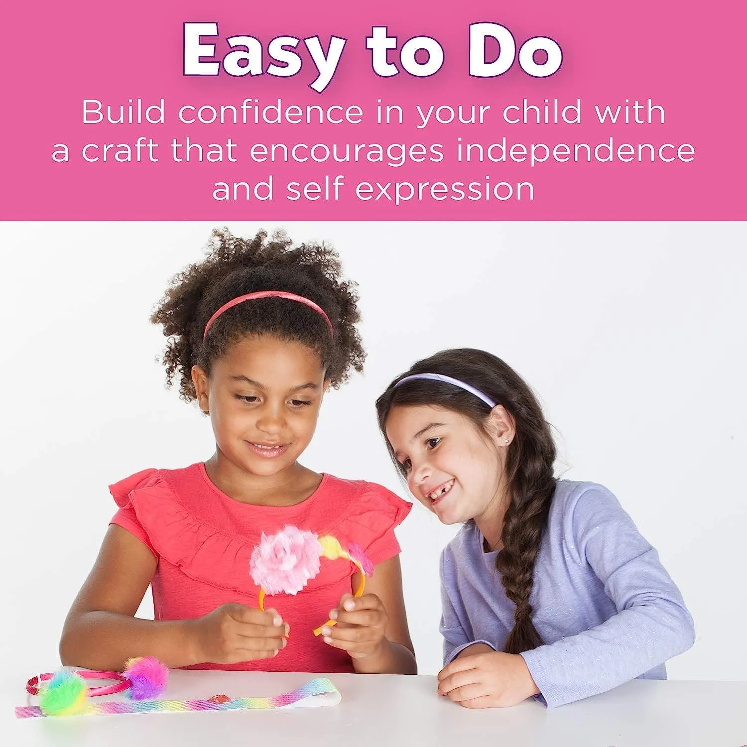 Creativity for Kids Fashion Headband Making Kit - Makes 10 DIY Headbands, Arts and Craft Kits for Ages 5-7 , Kids Activities, Birthday Gifts for Girls