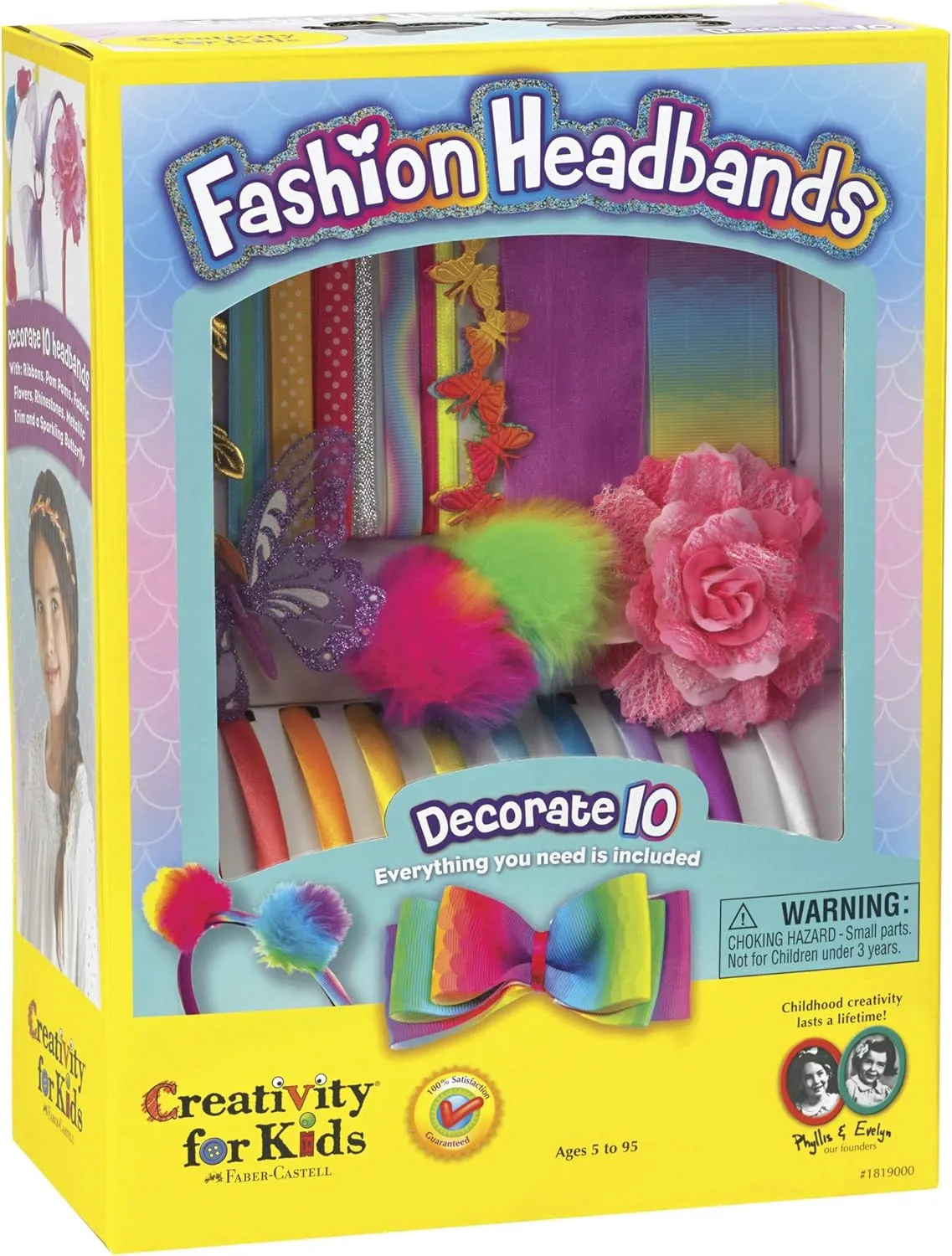 Creativity for Kids Fashion Headband Making Kit - Makes 10 DIY Headbands, Arts and Craft Kits for Ages 5-7 , Kids Activities, Birthday Gifts for Girls