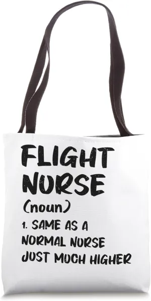 Critical Care Nurse Helicopter Nursing Flight Nurse Tote Bag