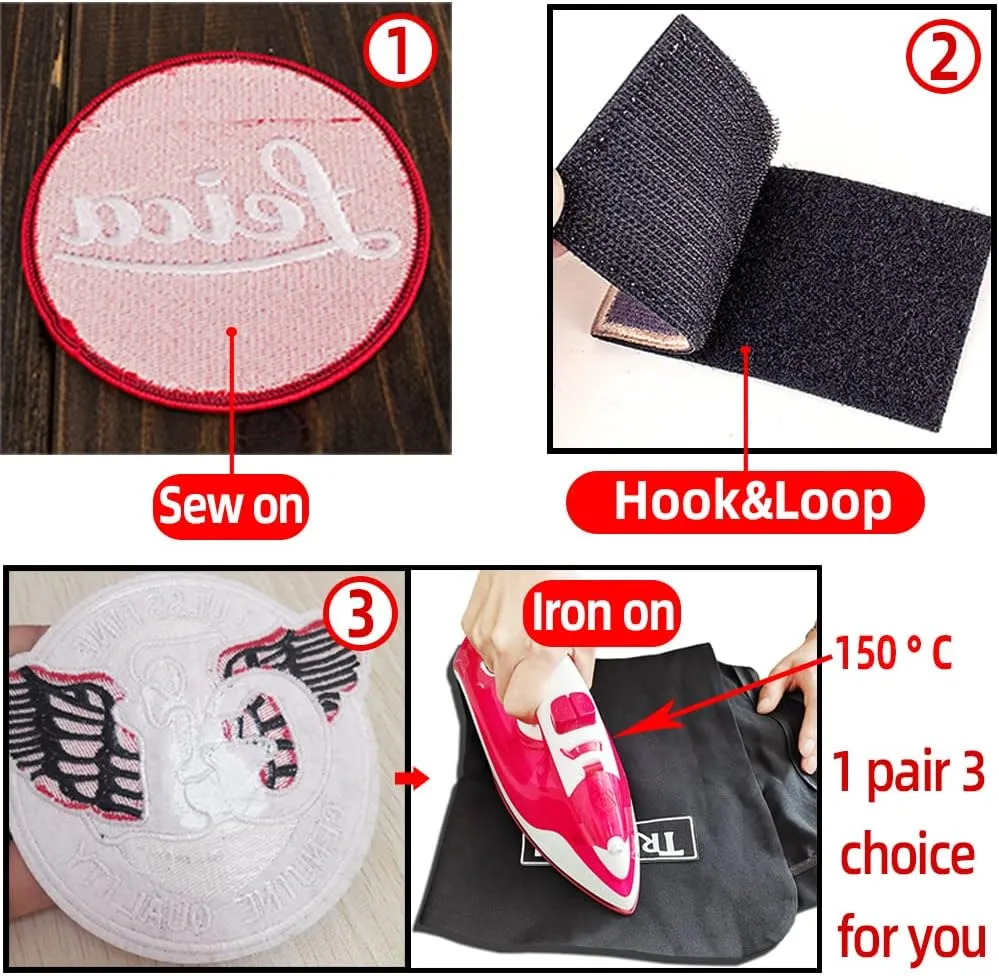 Custom Embroidery Patches, Personalized Morale Patches, Any Size or Logo can be Customized, Hook and Loop ，Sew on ，Iron on