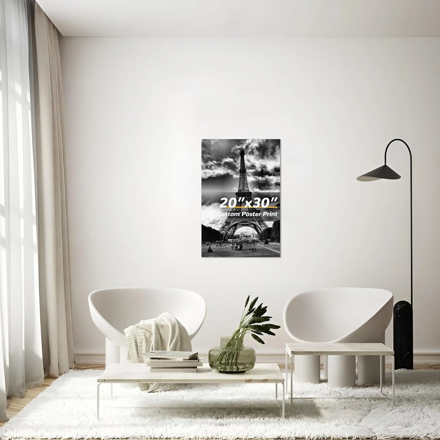 Custom Poster Prints 20x30 inch Personalized Photo to Canvas Pet/Family Gifts Durable and Waterproof, Home Decor Wall Art Prints