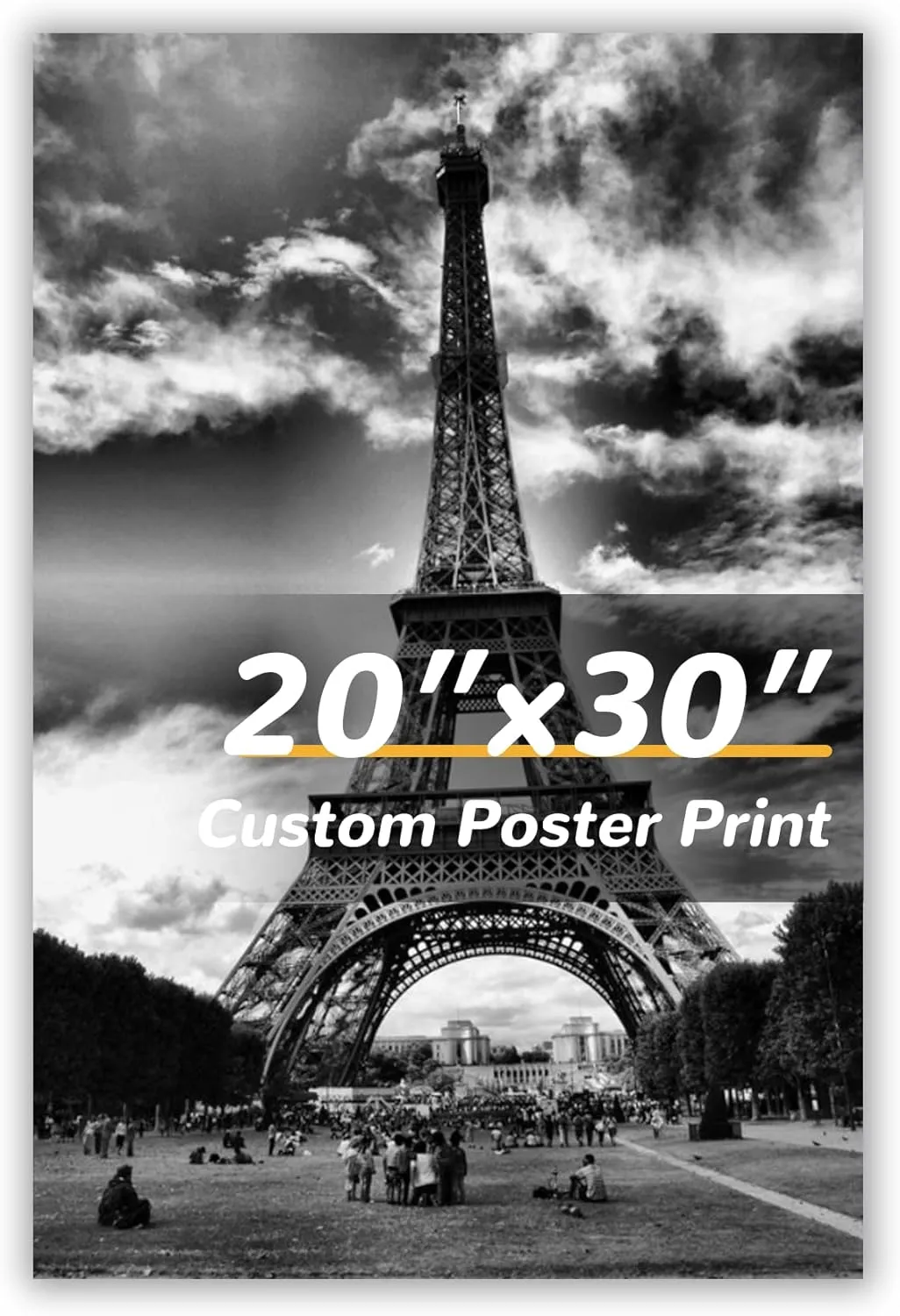 Custom Poster Prints 20x30 inch Personalized Photo to Canvas Pet/Family Gifts Durable and Waterproof, Home Decor Wall Art Prints
