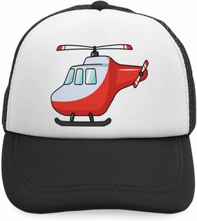 Custom Kids Trucker Hat Helicopter Polyester Boys Caps & Girls Adjustable