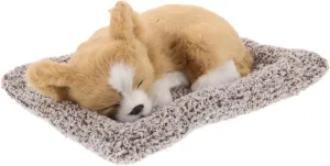 Cute Plush Dog Car Ornament Realistic Sleeping Puppy Dashboard Accessory for Auto Interior Decoration Adorable Pet Figurine Soft Mat Easy Installation for Car Decor