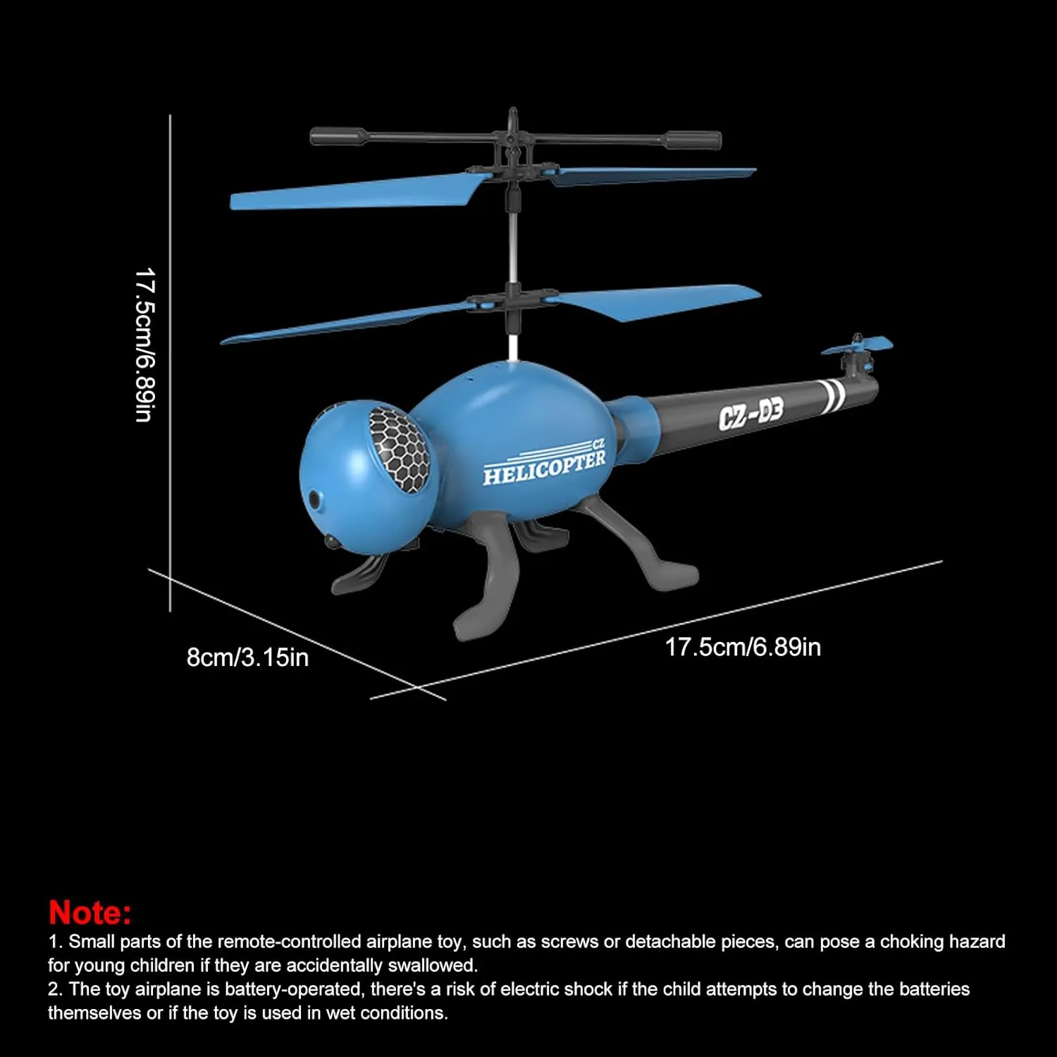 CZ03 Remote Control Helicopter, 3.5 Channel Mini Dragonfly Helicopter with Gyro, Obstacle Avoidance, LED Light, Easy to Fly Helicopter Toy Gifts for Kids and Beginners