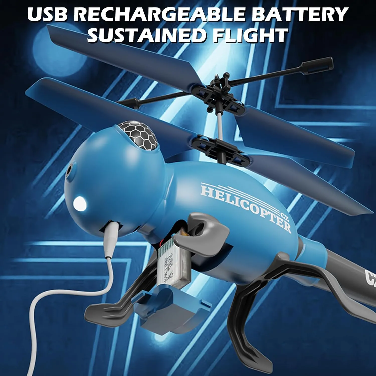 CZ03 Remote Control Helicopter, 3.5 Channel Mini Dragonfly Helicopter with Gyro, Obstacle Avoidance, LED Light, Easy to Fly Helicopter Toy Gifts for Kids and Beginners
