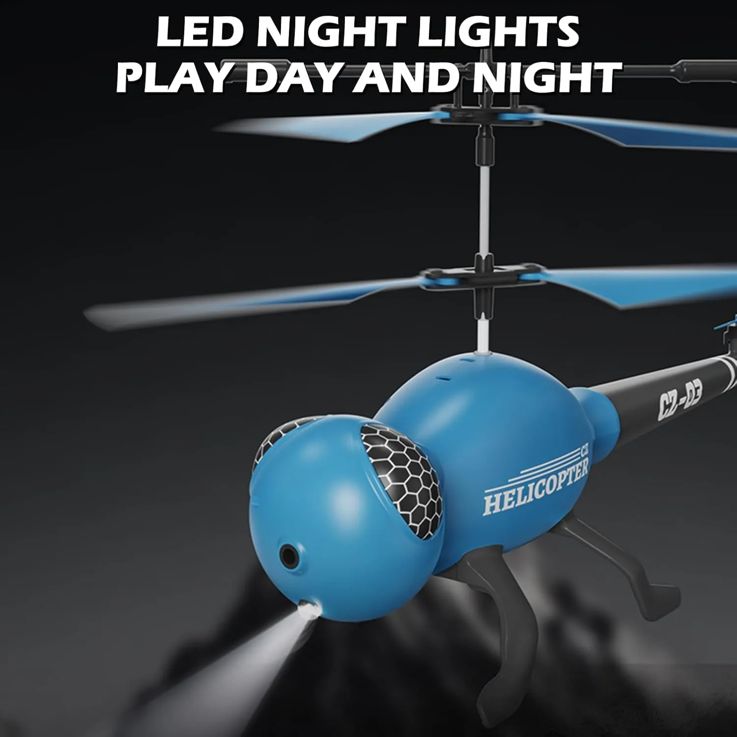 CZ03 Remote Control Helicopter, 3.5 Channel Mini Dragonfly Helicopter with Gyro, Obstacle Avoidance, LED Light, Easy to Fly Helicopter Toy Gifts for Kids and Beginners