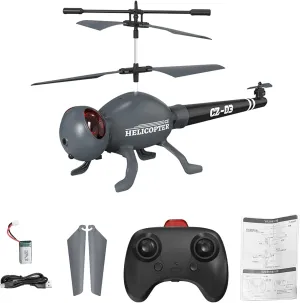 CZ03 Remote Control Helicopter, 3.5 Channel Mini Dragonfly Helicopter with Gyro, Obstacle Avoidance, LED Light, Easy to Fly Helicopter Toy Gifts for Kids and Beginners