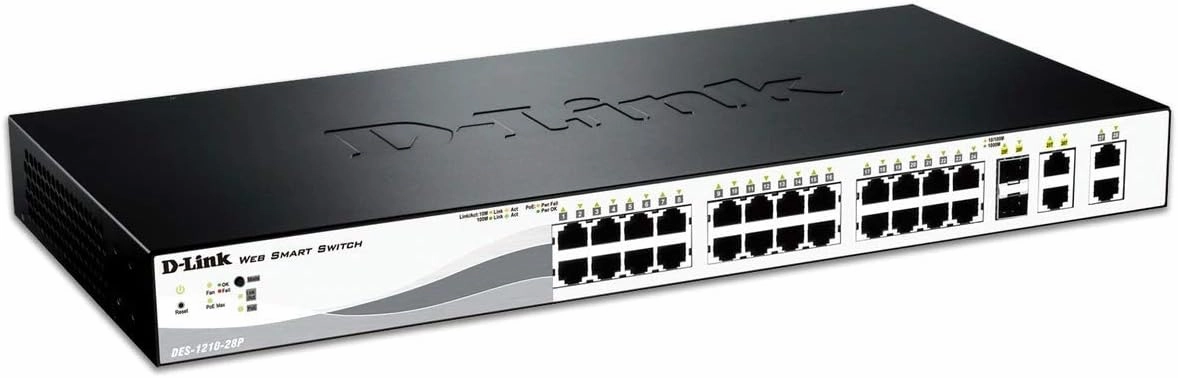 D-link 24-port Fast Ethernet Poe Smart Switch - 24 Ports - Manageable - 24 X Poe - 2 X Expansion Sl