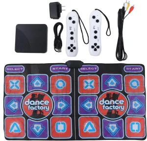 Dance Mat, Double User Light Up Musical Electronic Dance Mats with Different Difficulty Levels, Dance Step Pad Game for TV, PC, Non Slip Interactive Yoga Dancing Mats